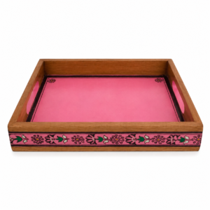 15OD019_02 Pink Tranquil Wooden Serving Tray