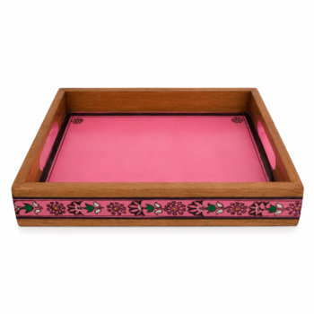 15OD019_02 Pink Tranquil Wooden Serving Tray