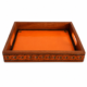 Orange Tranquil Wooden Serving Tray