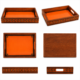Orange Tranquil Wooden Serving Tray