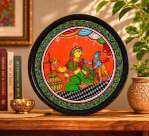 Authentic Odisha Pattachitra Art Plate – Handmade Folk Heritage Decor
