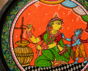 Authentic Odisha Pattachitra Art Plate – Handmade Folk Heritage Decor