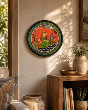 Authentic Odisha Pattachitra Art Plate – Handmade Folk Heritage Decor