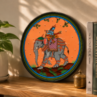Handcrafted Odisha Pattachitra Decorative Plate – Traditional Heritage Art