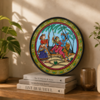 Odisha Pattachitra Folk Art Plate – Handmade Traditional Decor