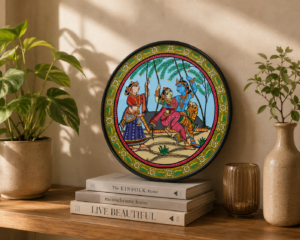Odisha Pattachitra Folk Art Plate – Handmade Traditional Decor