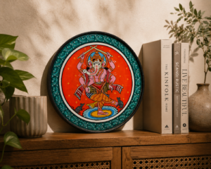 Traditional Odisha Pattachitra Art Plate – Handmade Decorative Collectible