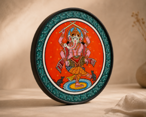 Traditional Odisha Pattachitra Art Plate – Handmade Decorative Collectible