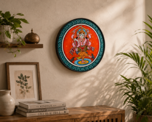Traditional Odisha Pattachitra Art Plate – Handmade Decorative Collectible