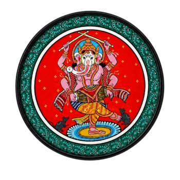 Ganesha Pattachitra Art Plate