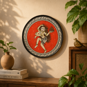 Handcrafted Odisha Pattachitra Heritage Plate – Traditional Folk Art