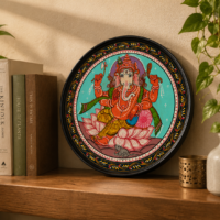 15OD030_2 Authentic Odisha Pattachitra Art Plate – Handmade Traditional Decor