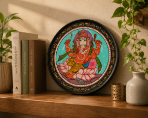 15OD030_2 Authentic Odisha Pattachitra Art Plate – Handmade Traditional Decor