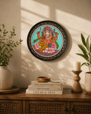 15OD030_3 Authentic Odisha Pattachitra Art Plate – Handmade Traditional Decor