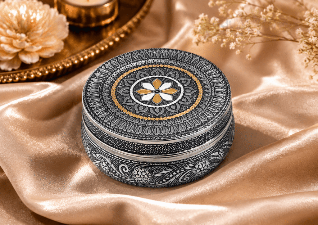 Meenakari Stainless Steel Utility Box