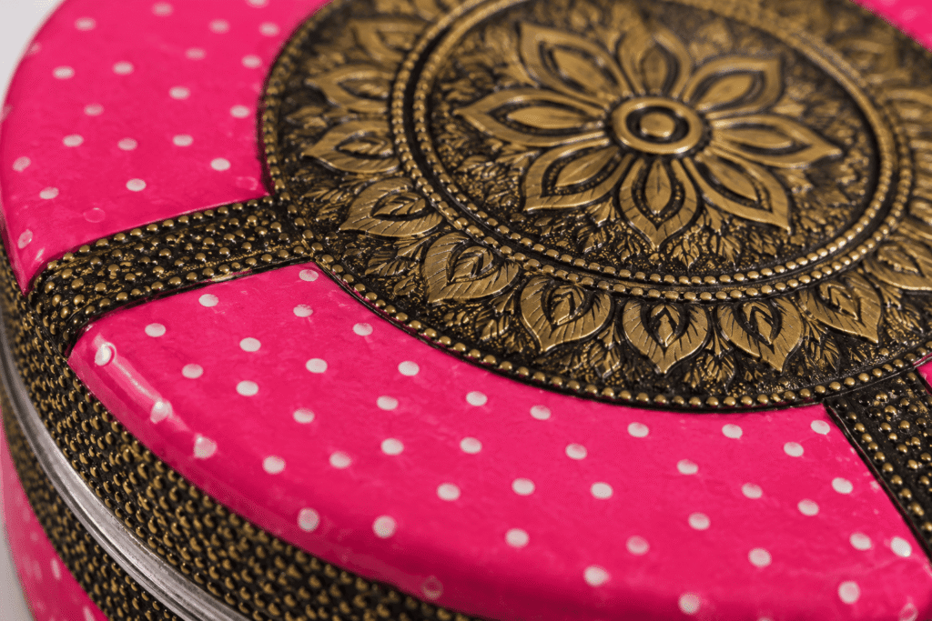 Pink Meenakari Utility Box