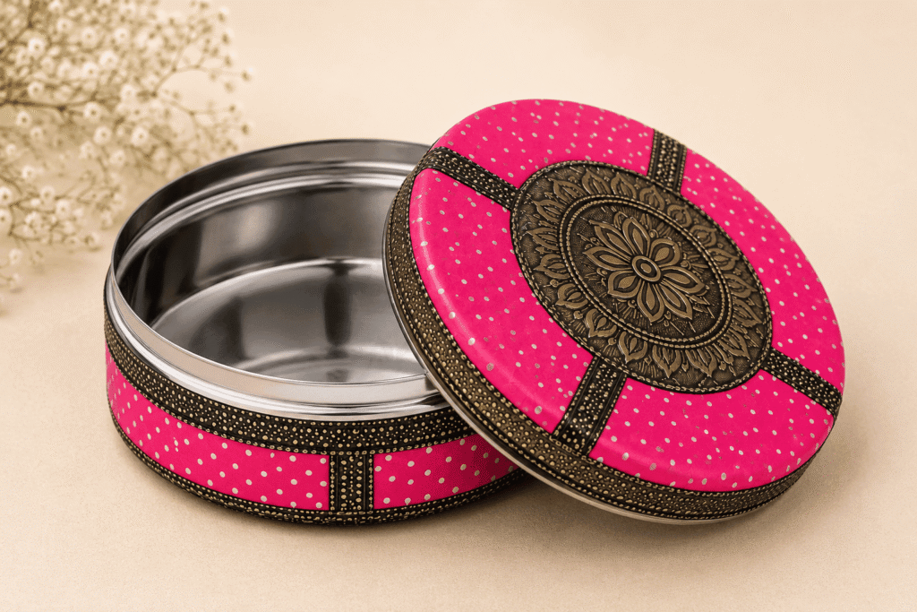 Pink Meenakari Utility Box