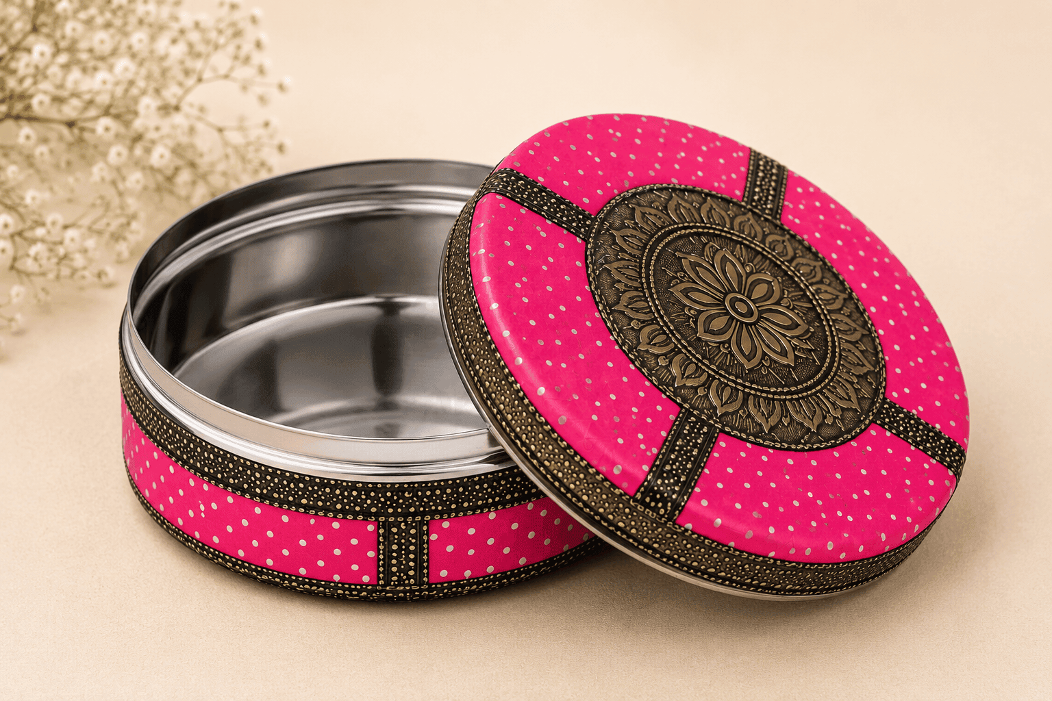 Pink Meenakari Utility Box - Image 2