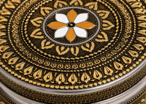 Black Floral Meenakari Storage Box - Image 5