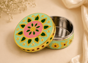 Mint Floral Meenakari Utility Box - Image 3