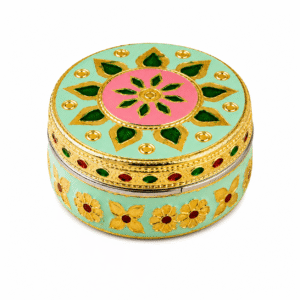 Mint Floral Meenakari Utility Box - Image 1