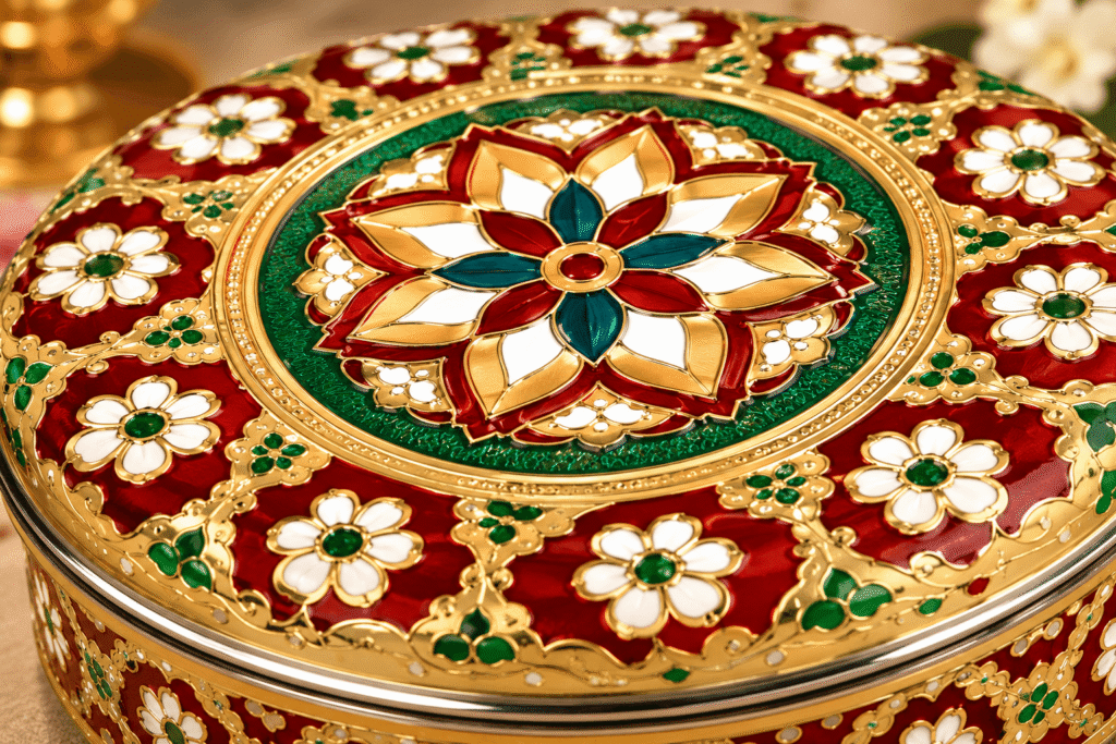 Meenakari Wooden Utility Box Set