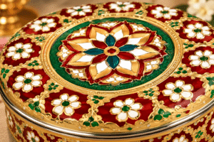 Meenakari Wooden Utility Box Set - Image 3