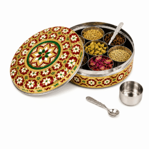 Meenakari Wooden Utility Box Set - Image 1