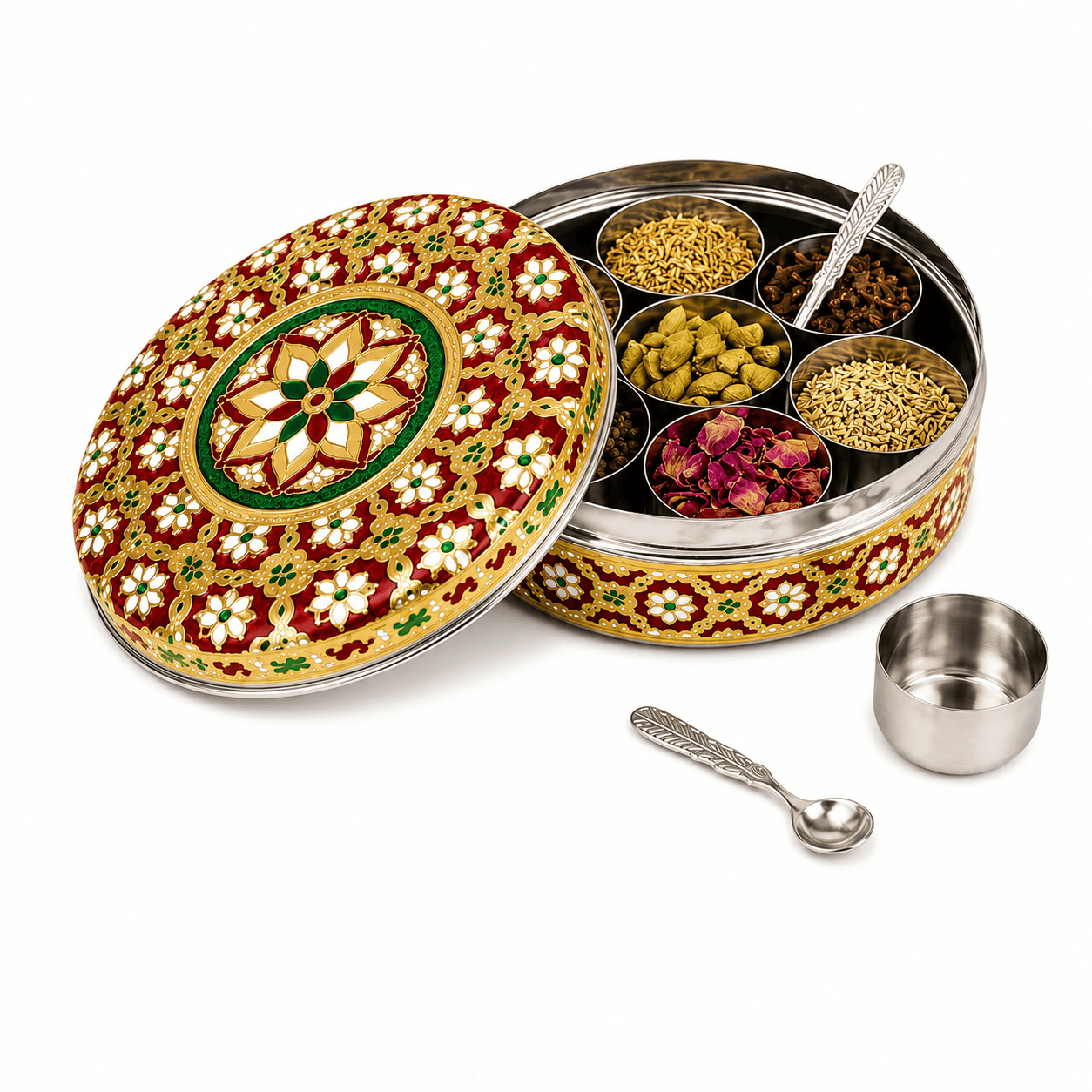 Meenakari Wooden Utility Box Set - Image 1
