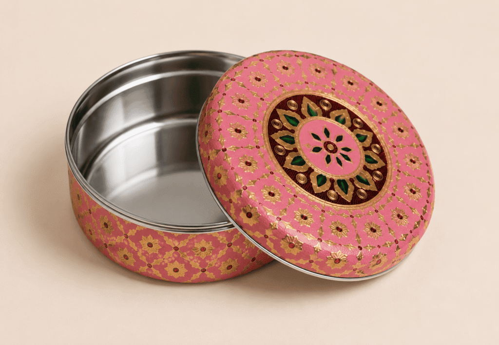 Pink Mandala Meenakari Utility Box