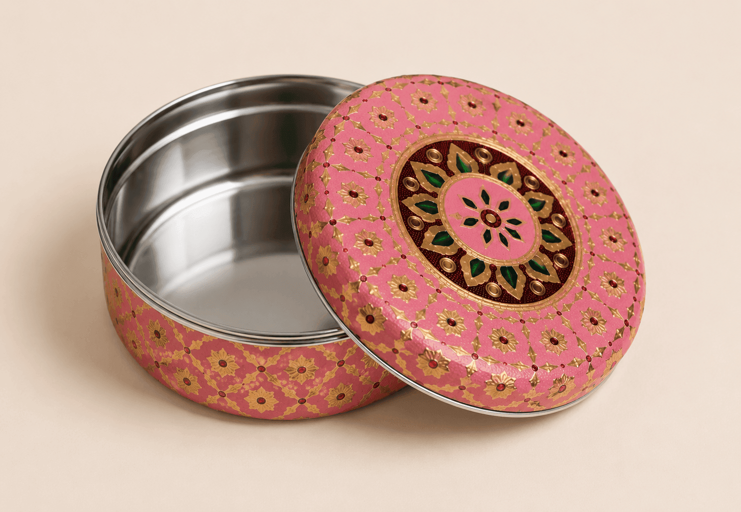Pink Mandala Meenakari Utility Box - Image 2