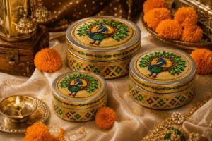 Peacock Meenakari Storage Box - Image 5