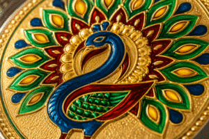 Peacock Meenakari Storage Box - Image 4