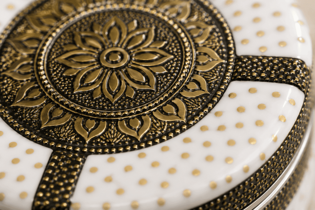 White Mandala Meenakari Utility Box