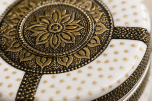 White Mandala Meenakari Utility Box - Image 3