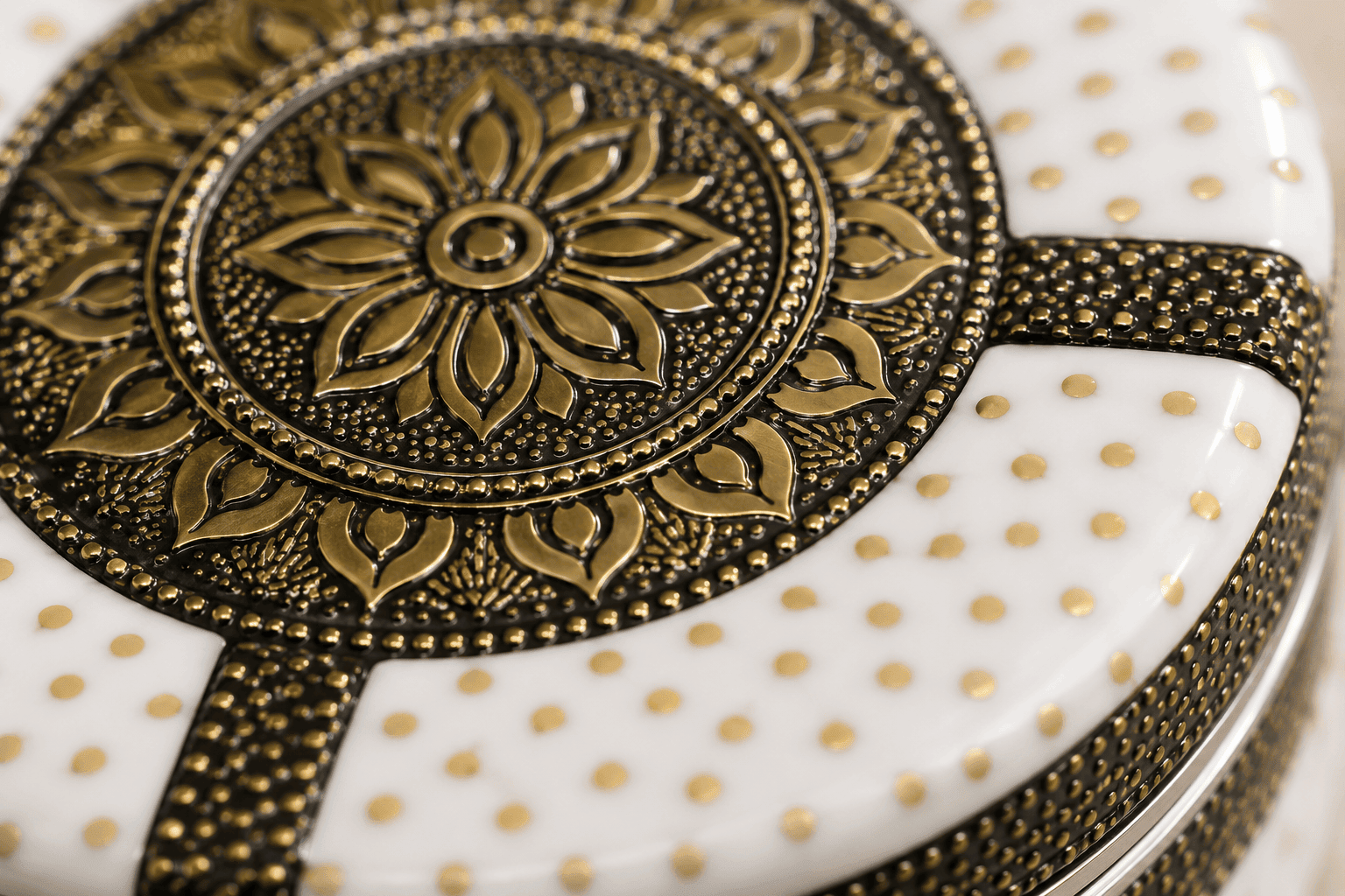 White Mandala Meenakari Utility Box - Image 3