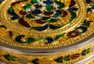 Golden Meenakari Utility Box - Image 4