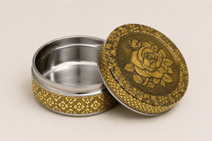 Golden Rose Meenakari Utility Box - Image 4