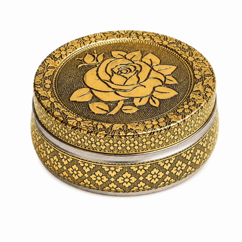 Golden Rose Meenakari Utility Box