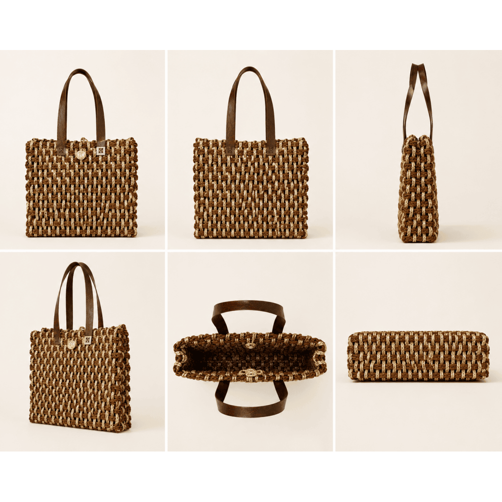 Rustic Weave Sabai Grass Tote Bag