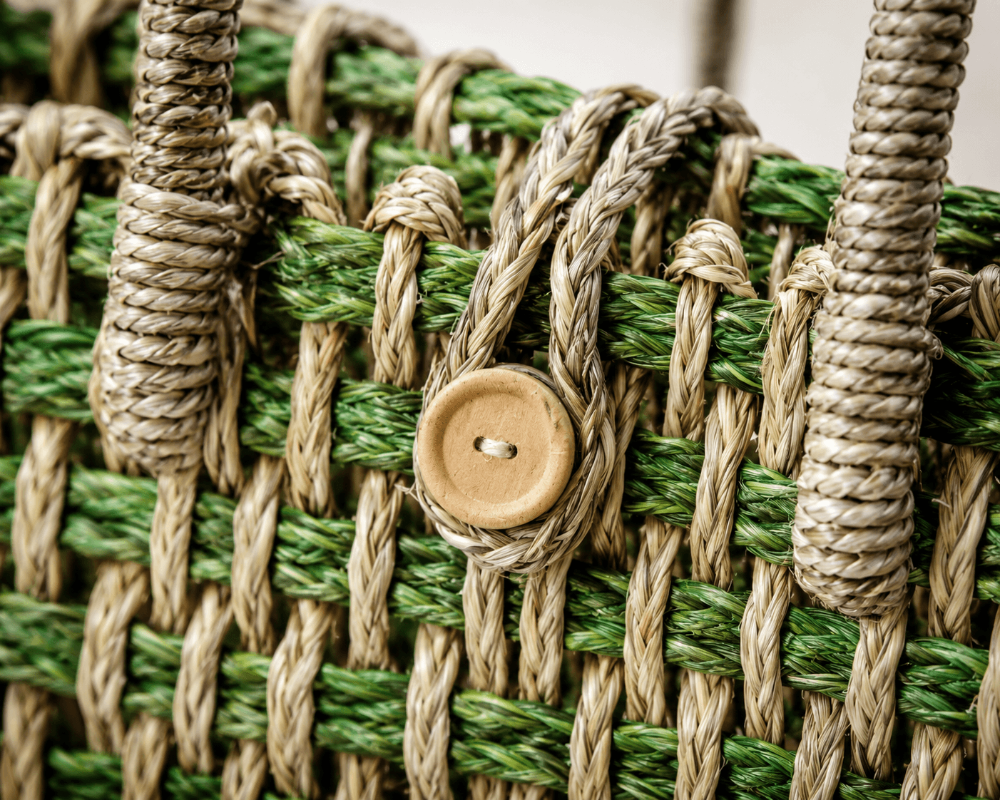 Green Weave Sabai Grass Tote Bag - Image 3