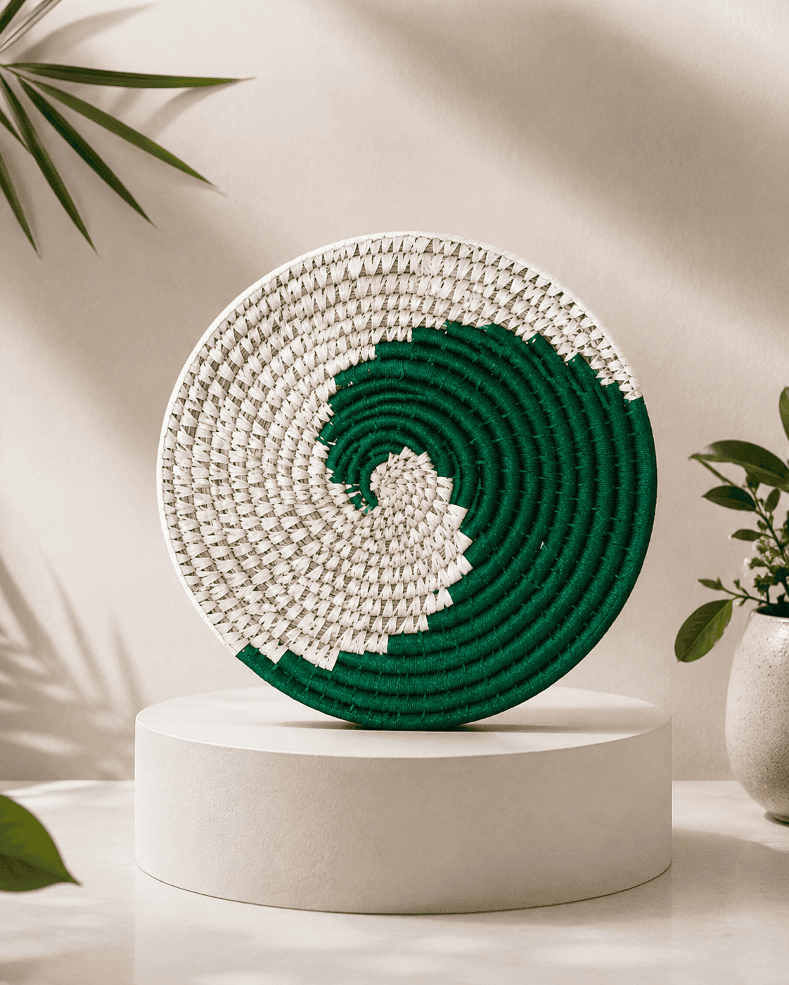 Crimson Spiral Sabai Grass Placemat - Image 2