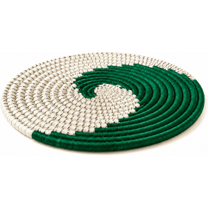 Crimson Spiral Sabai Grass Placemat - Image 1