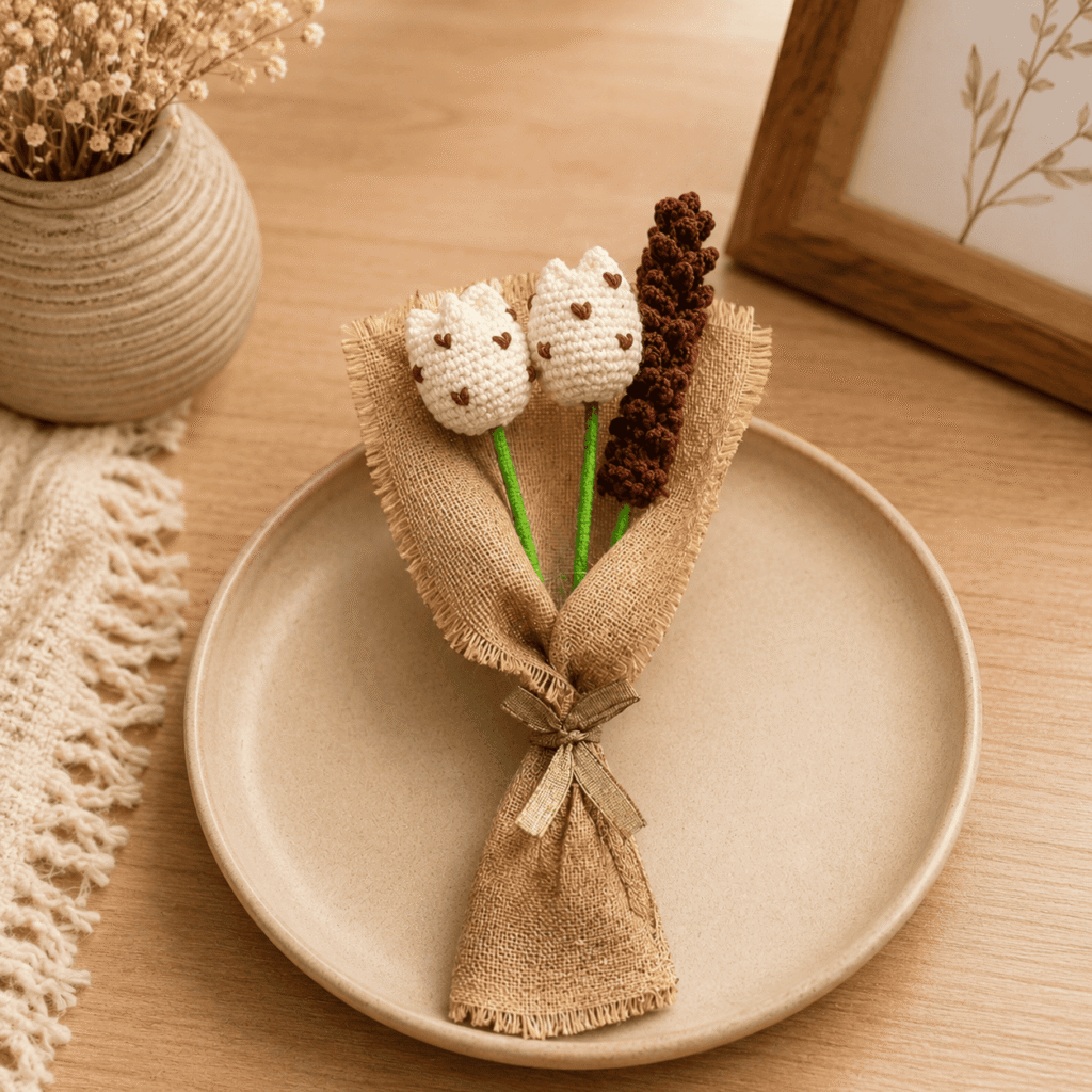 Tulip Crochet Flower Bouquet