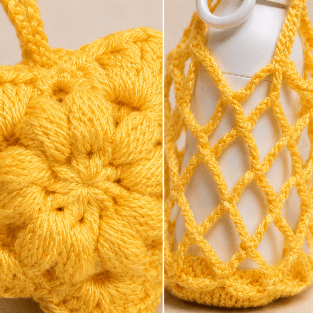 Sunny Bloom Crochet Holder Pouch