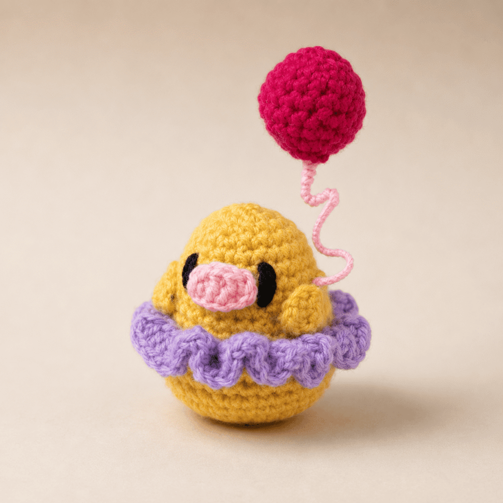 Sunny Puff Crochet Chick Plush