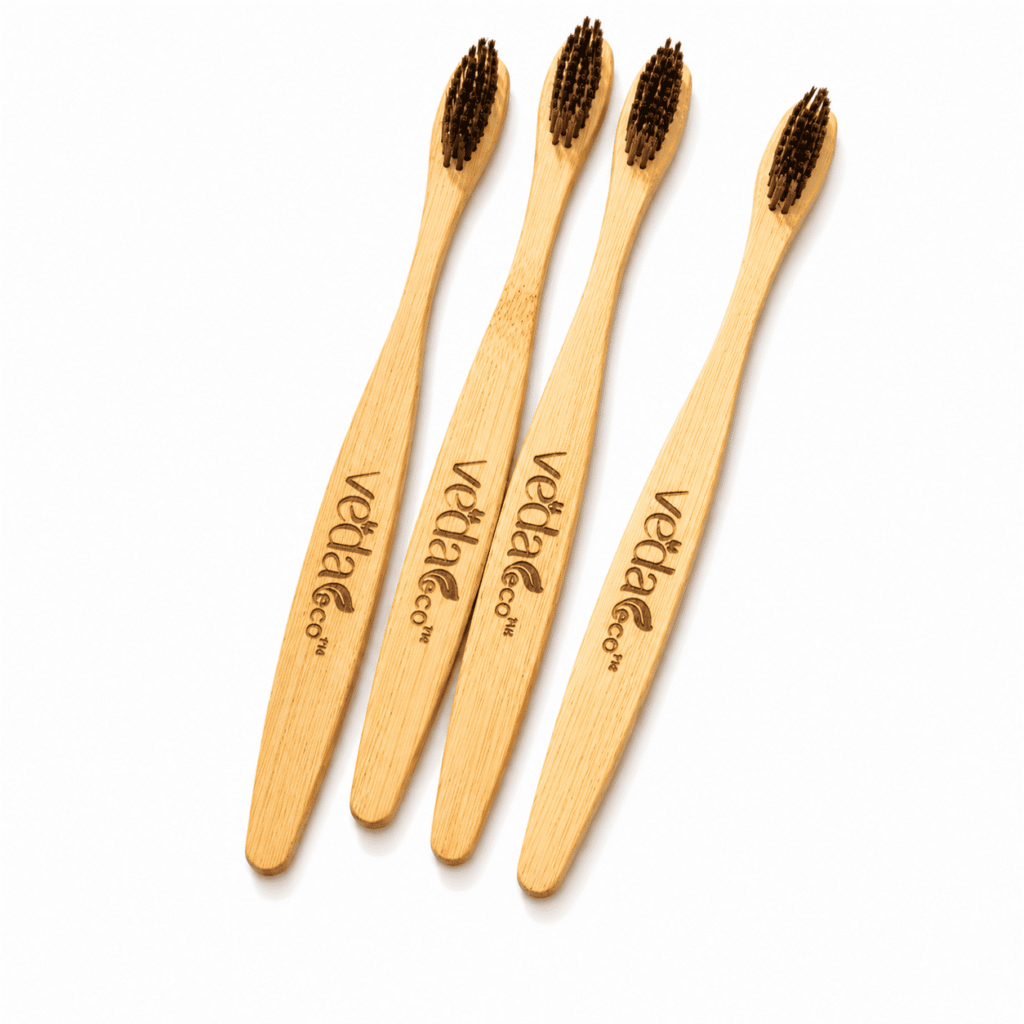Bamboo Toothbrush Set (Pack of 4)