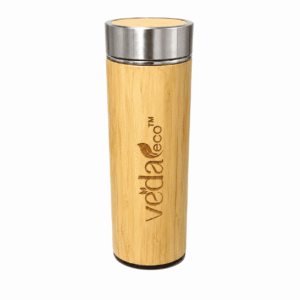 Bamboo Stainless Steel Water Bottle - Image 1