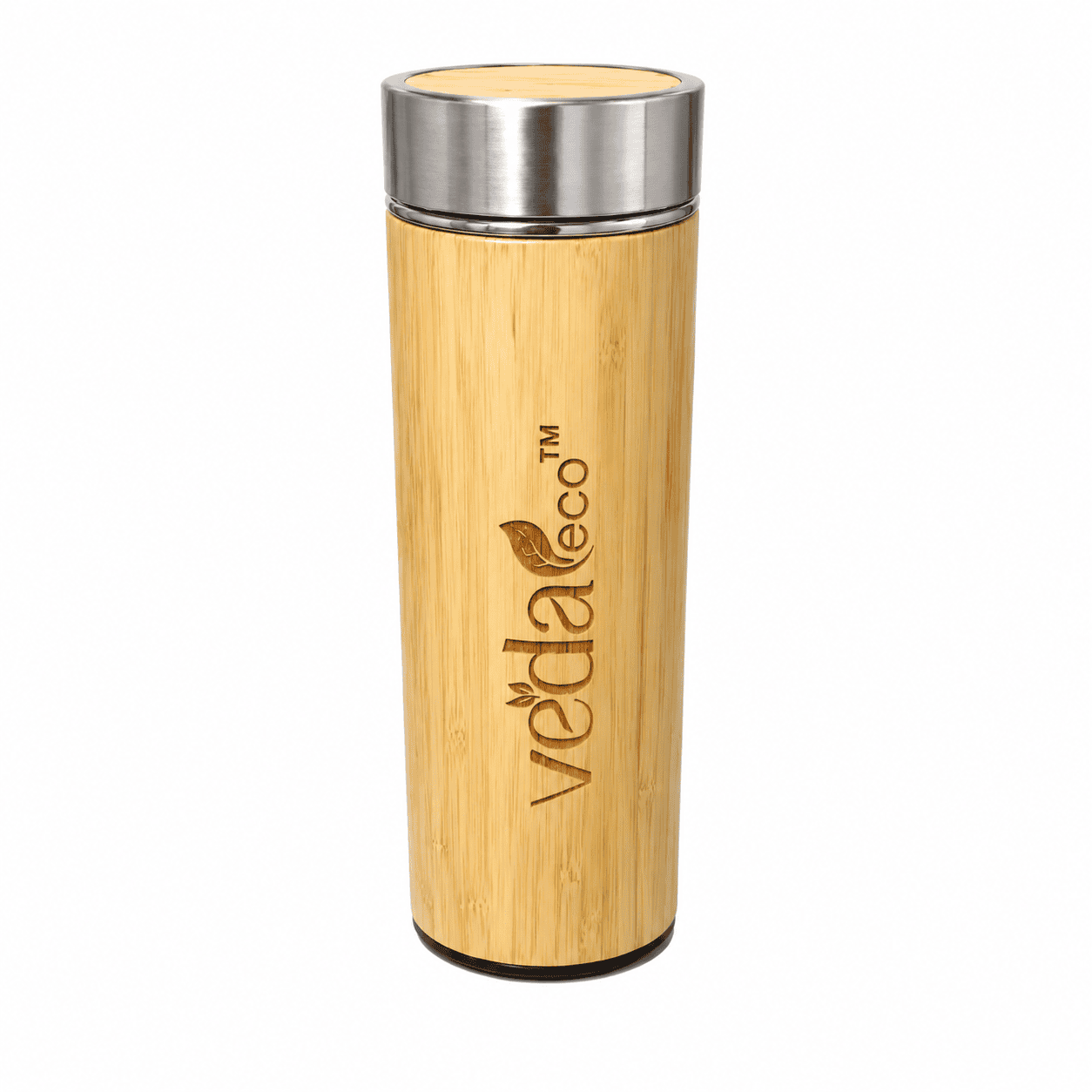Bamboo Stainless Steel Water Bottle - Image 1