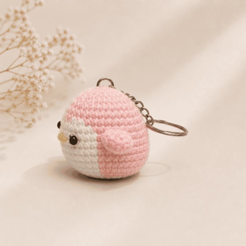 Crochet Penguin Bag Charm Keychain